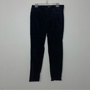 J. McLaughlin Black Velvet Pants Trousers Tapered Leg‎ Sz 8